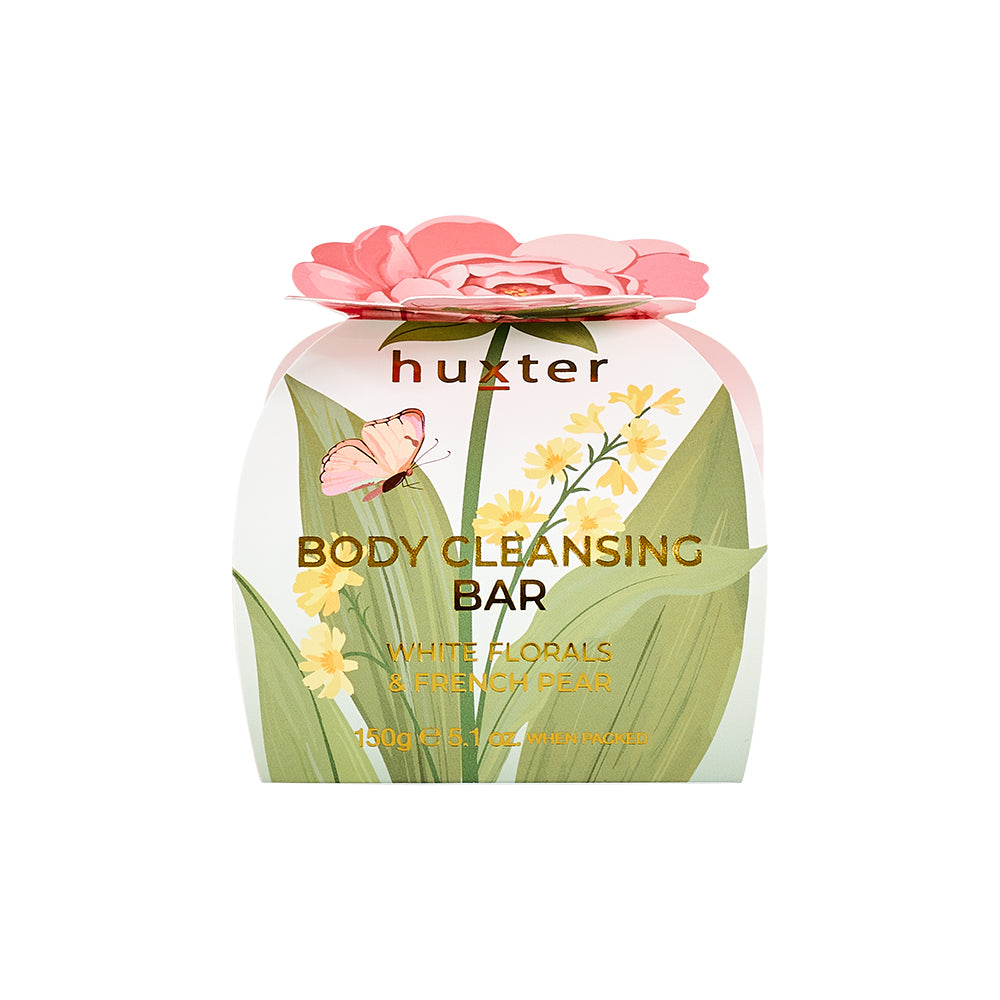 Body Cleansing Bar Gift Box - White Florals &amp; French Pear